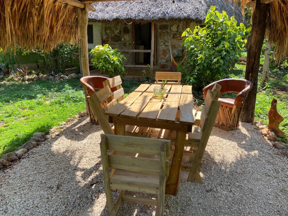Encantadora Villa Maya Tradicional En Rancho Agroecologico Tzucaceb Kültér fotó