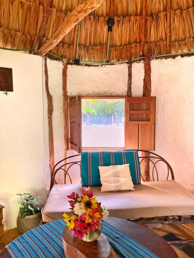 Encantadora Villa Maya Tradicional En Rancho Agroecologico Tzucaceb Kültér fotó