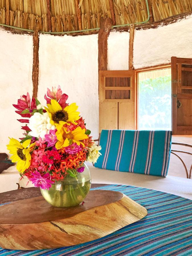 Encantadora Villa Maya Tradicional En Rancho Agroecologico Tzucaceb Kültér fotó