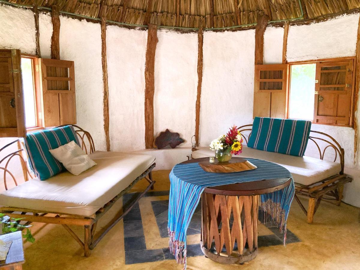 Encantadora Villa Maya Tradicional En Rancho Agroecologico Tzucaceb Kültér fotó